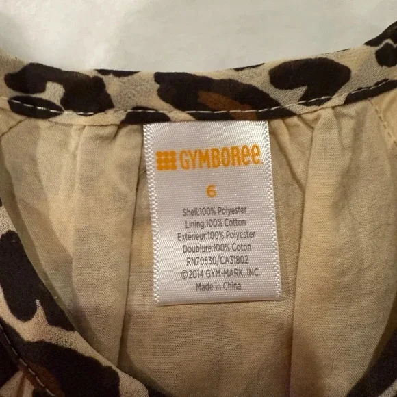 3/$20 Gymboree Girls Leopard Print Button-Up Top - Size 6 Brown Animal Print - Picture 4 of 6